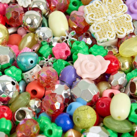 Tub Of Assorted Plastic Beads 3kg  hi\-res